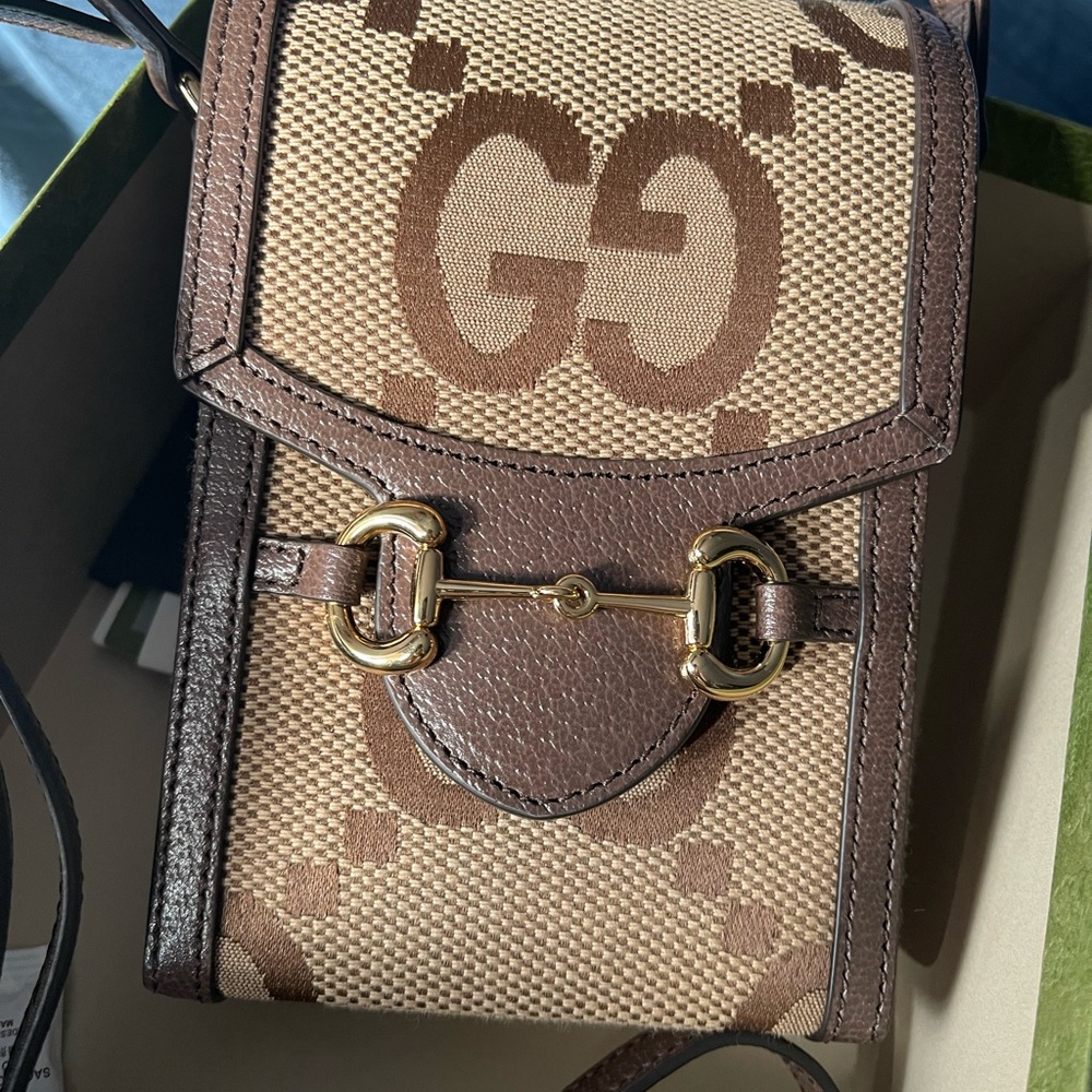 Gucci Jumbo GG 1955 Horsebit Crossbody Bag